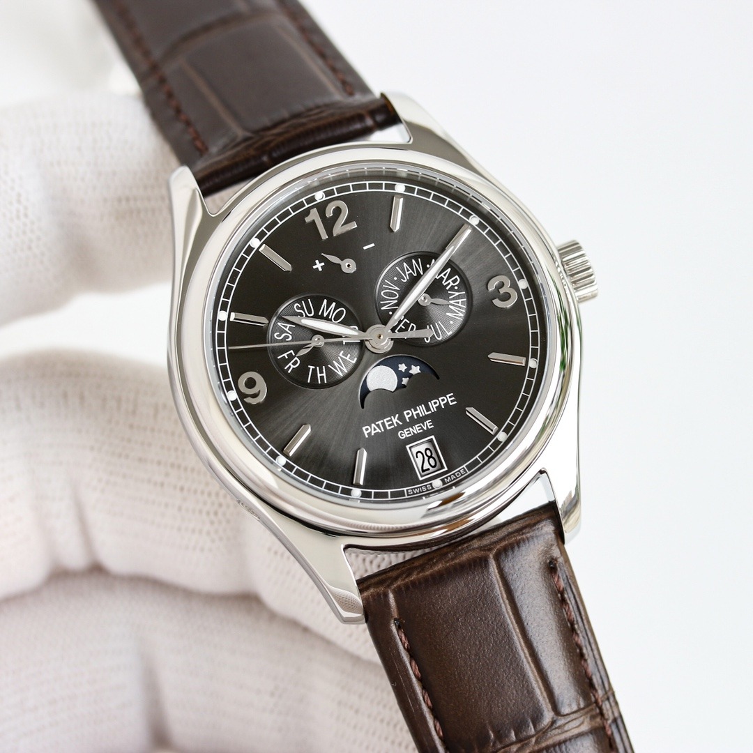 Replica Complications 5146G-001 Patek Philippe ANNUAL CALENDAR 39 mm,White gold, Graphite Dial
