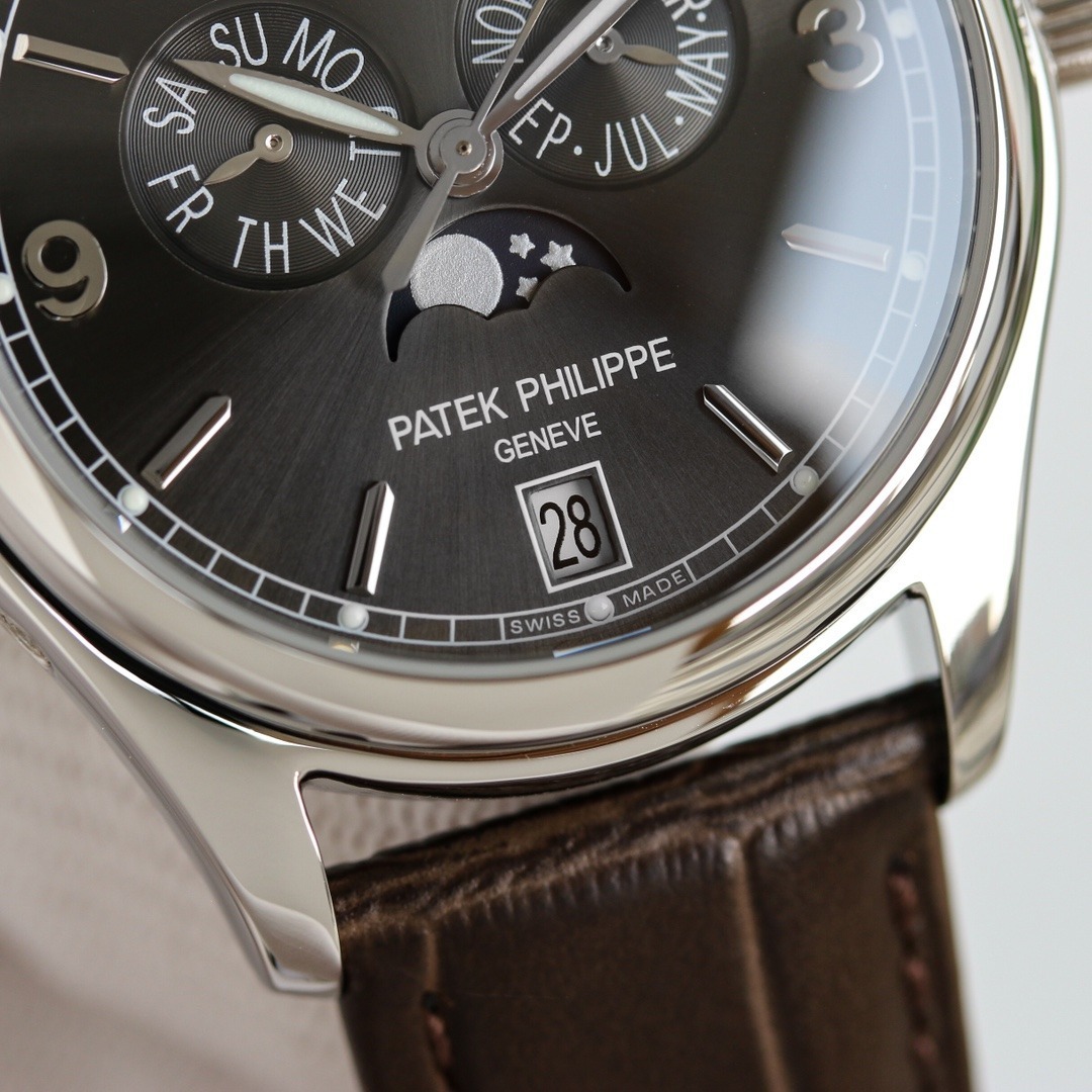 Replica Complications 5146G-001 Patek Philippe ANNUAL CALENDAR 39 mm,White gold, Graphite Dial