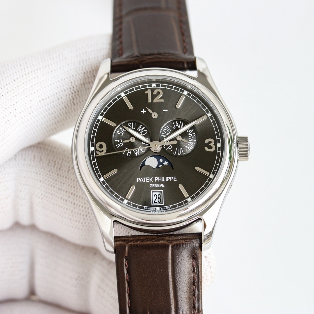 Replica Complications 5146G-001 Patek Philippe ANNUAL CALENDAR 39 mm,White gold, Graphite Dial