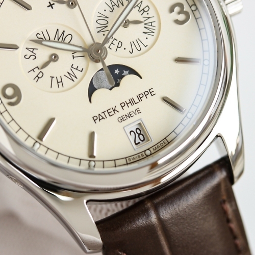 Replica Complications 5146G-001 Patek Philippe ANNUAL CALENDAR  39 mm,White gold, Yellow Dial