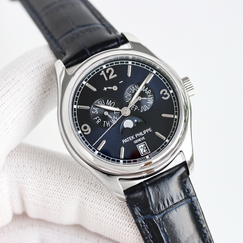 Replica Complications 5146P-001 Patek Philippe ANNUAL CALENDAR  39 mm,White gold, Black Dial