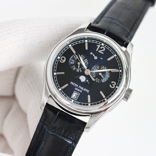 Replica Complications 5146P-001 Patek Philippe ANNUAL CALENDAR  39 mm,White gold, Black Dial