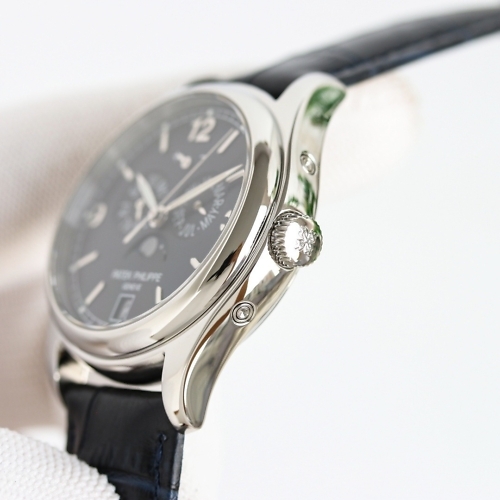 Replica Complications 5146P-001 Patek Philippe ANNUAL CALENDAR  39 mm,White gold, Black Dial