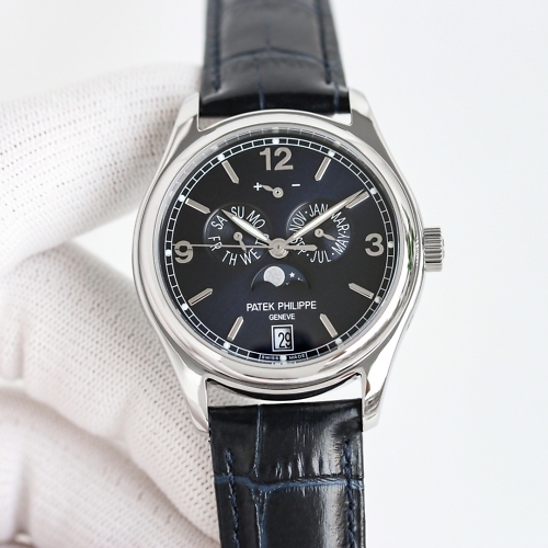 Replica Complications 5146P-001 Patek Philippe ANNUAL CALENDAR  39 mm,White gold, Black Dial