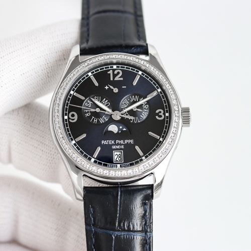 Replica Complications 5146P-001 Patek Philippe ANNUAL CALENDAR  39 mm,White gold, Blue Graphite
