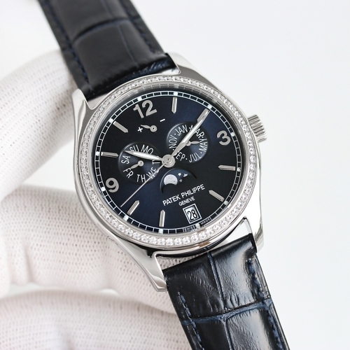 Replica Complications 5146P-001 Patek Philippe ANNUAL CALENDAR  39 mm,White gold, Blue Graphite