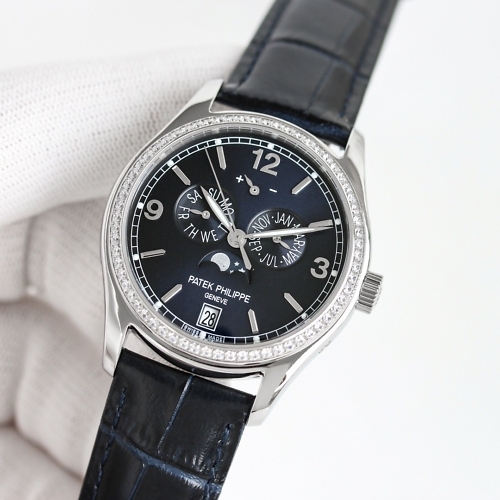 Replica Complications 5146P-001 Patek Philippe ANNUAL CALENDAR  39 mm,White gold, Blue Graphite
