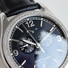 Side profile of Patek Philippe 5146P showing case thickness and crown