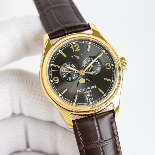 Replica Complications 5146G-001 Patek Philippe ANNUAL CALENDAR  39 mm,Yellow gold, Black Dial