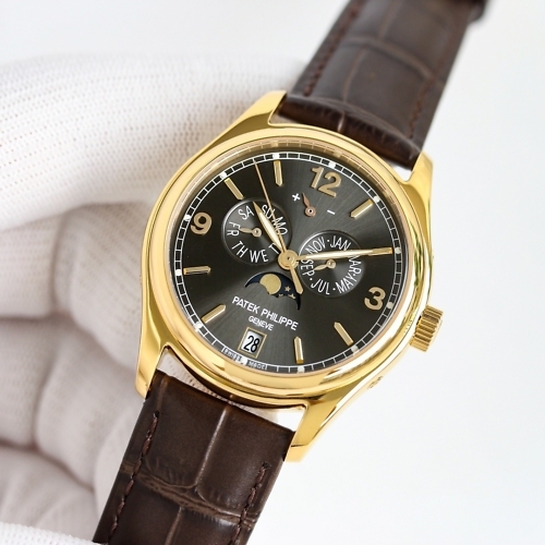 Replica Complications 5146G-001 Patek Philippe ANNUAL CALENDAR  39 mm,Yellow gold, Black Dial