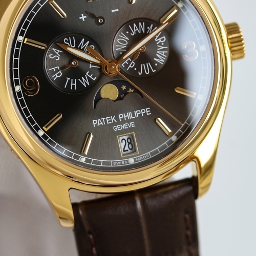 Replica Complications 5146G-001 Patek Philippe ANNUAL CALENDAR  39 mm,Yellow gold, Black Dial