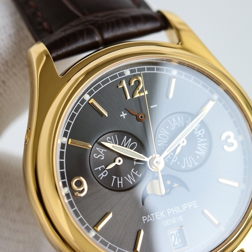 Replica Complications 5146G-001 Patek Philippe ANNUAL CALENDAR  39 mm,Yellow gold, Black Dial