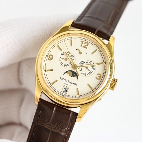 Replica Complications 5146G-001 Patek Philippe ANNUAL CALENDAR  39 mm,Yellow gold, Yellow Dial