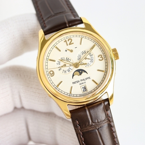 Replica Complications 5146G-001 Patek Philippe ANNUAL CALENDAR  39 mm,Yellow gold, Yellow Dial