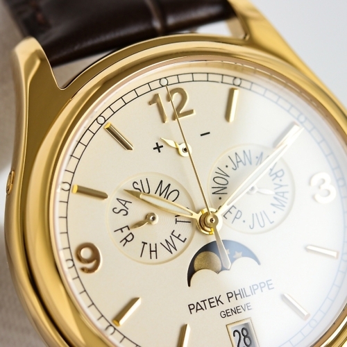 Replica Complications 5146G-001 Patek Philippe ANNUAL CALENDAR  39 mm,Yellow gold, Yellow Dial
