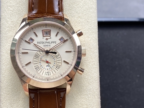 Replica Complications 5960R-012 Patek Philippe Annual Calendar Chronograph  40 mm,Rose Gold, White  Dial