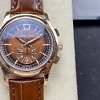 Side profile of Patek Philippe 5905R showing case thickness and crown