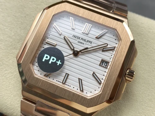 Replica Cubitus 5821 Patek Philippe  45 mm Rose Gold White Dial