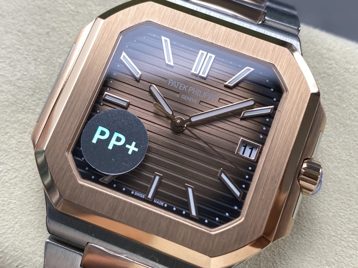 Replica Cubitus 5821 Patek Philippe </br> <span style="color: #a8927b; font-size: 90%;">45 mm Steel Rose Gold Brown Ombre Dial</span> - Image 7
