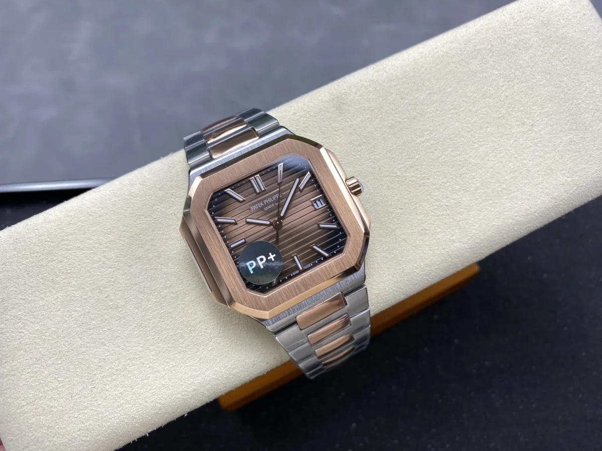 Replica Cubitus 5821 Patek Philippe </br> <span style="color: #a8927b; font-size: 90%;">45 mm Steel Rose Gold Brown Ombre Dial</span> - Image 6