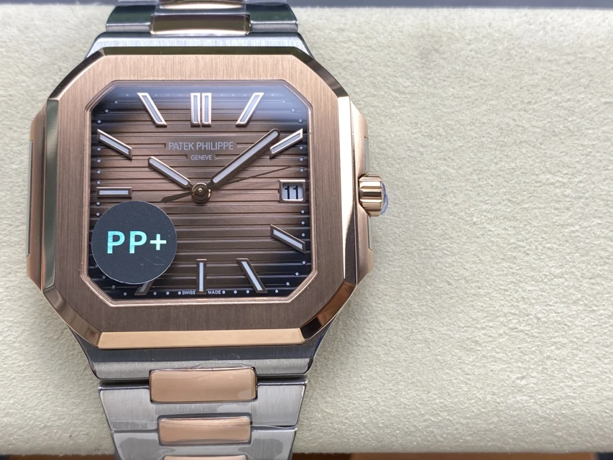 Replica Cubitus 5821 Patek Philippe </br> <span style="color: #a8927b; font-size: 90%;">45 mm Steel Rose Gold Brown Ombre Dial</span> - Image 5