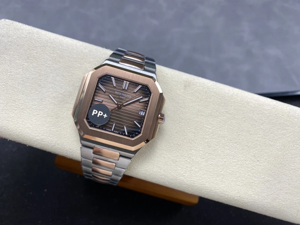 Replica Cubitus 5821 Patek Philippe </br> <span style="color: #a8927b; font-size: 90%;">45 mm Steel Rose Gold Brown Ombre Dial</span> - Image 4