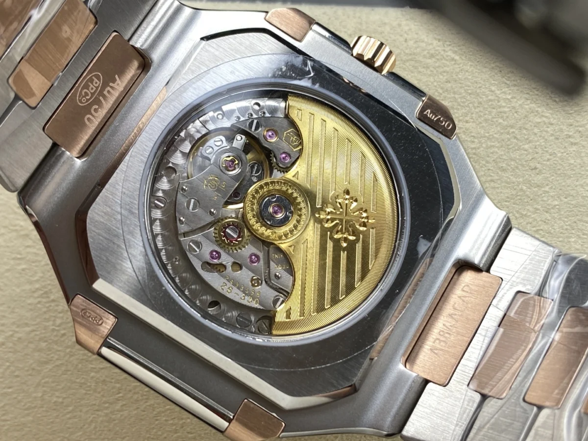 Replica Cubitus 5821 Patek Philippe </br> <span style="color: #a8927b; font-size: 90%;">45 mm Steel Rose Gold Brown Ombre Dial</span> - Image 3
