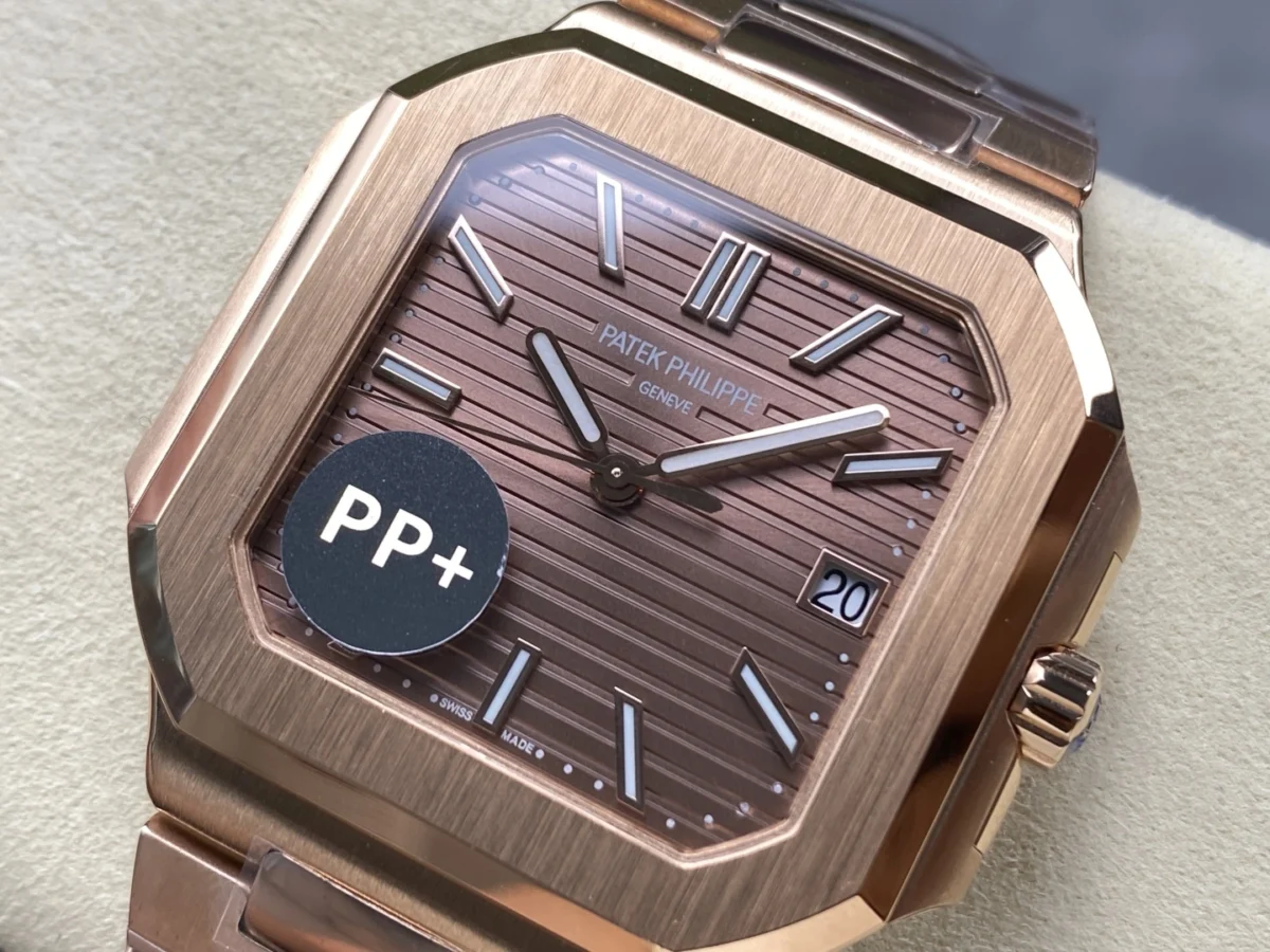 Replica Cubitus 5821 Patek Philippe </br> <span style="color: #a8927b; font-size: 90%;">45 mm Rose Gold Brown Dial</span> - Image 6