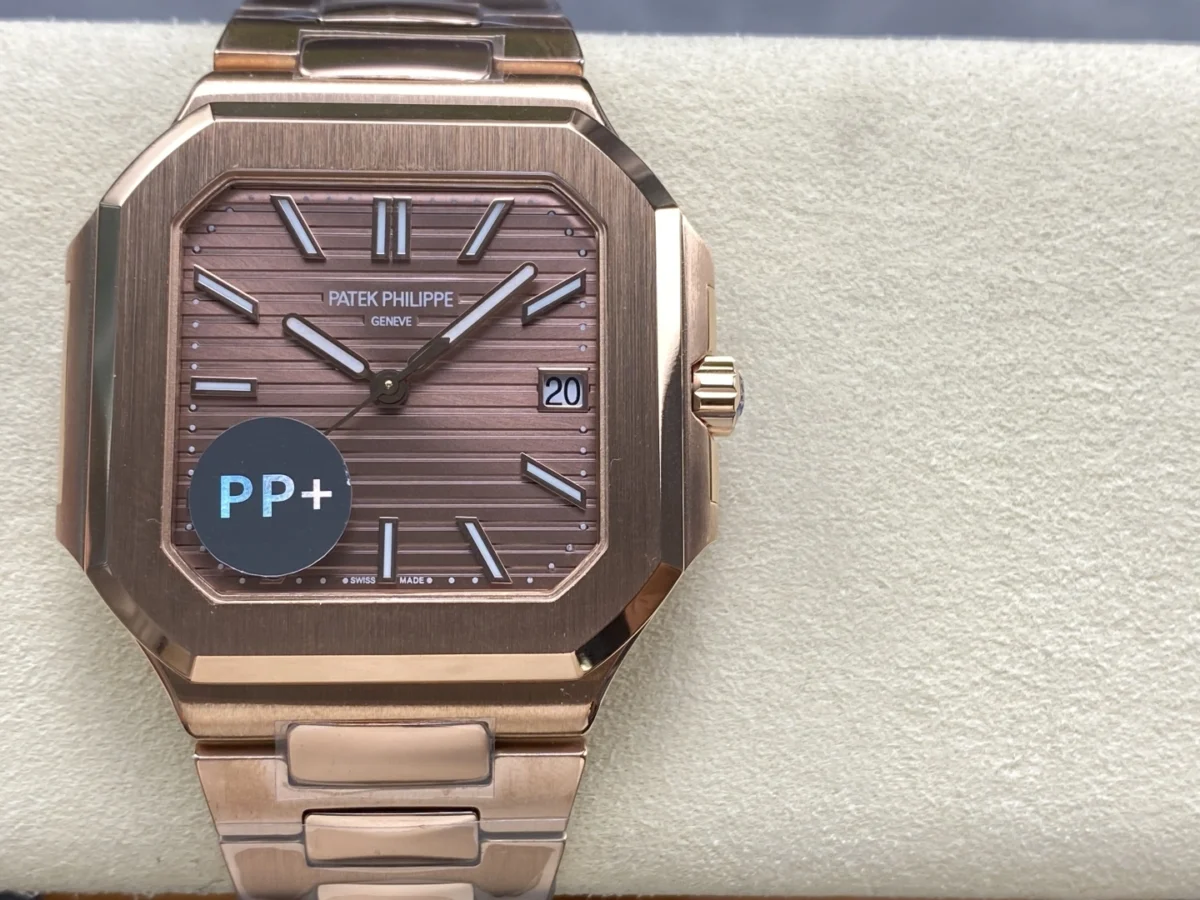 Replica Cubitus 5821 Patek Philippe </br> <span style="color: #a8927b; font-size: 90%;">45 mm Rose Gold Brown Dial</span> - Image 5