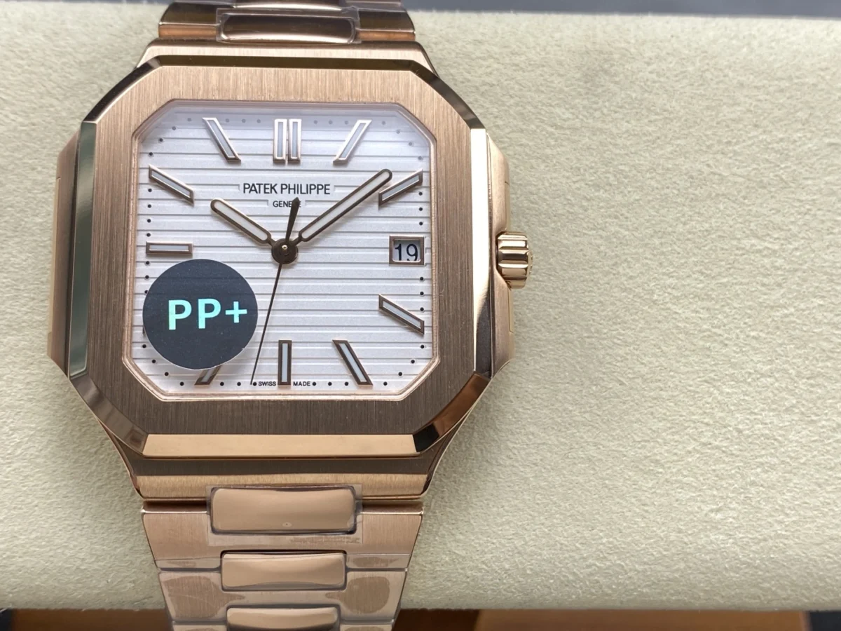 Replica Cubitus 5821 Patek Philippe </br> <span style="color: #a8927b; font-size: 90%;">45 mm Rose Gold White Dial</span> - Image 12