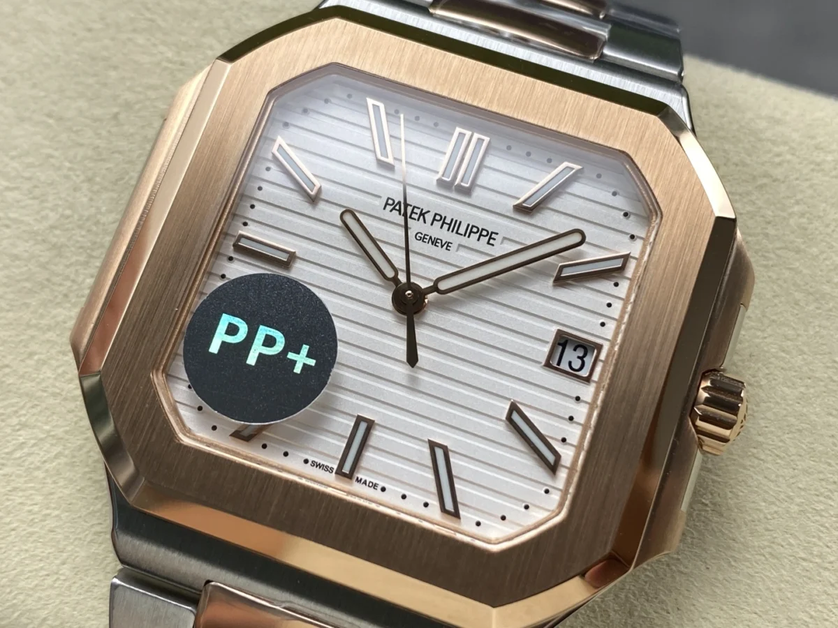 Replica Cubitus 5821 Patek Philippe </br> <span style="color: #a8927b; font-size: 90%;">45 mm Steel Rose Gold White Dial</span> - Image 10