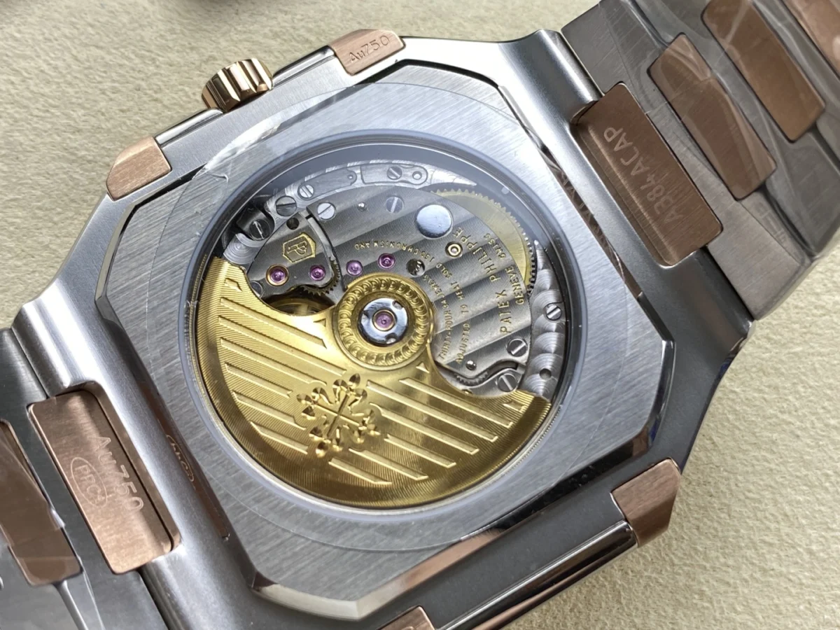 Replica Cubitus 5821 Patek Philippe </br> <span style="color: #a8927b; font-size: 90%;">45 mm Steel Rose Gold White Dial</span> - Image 7