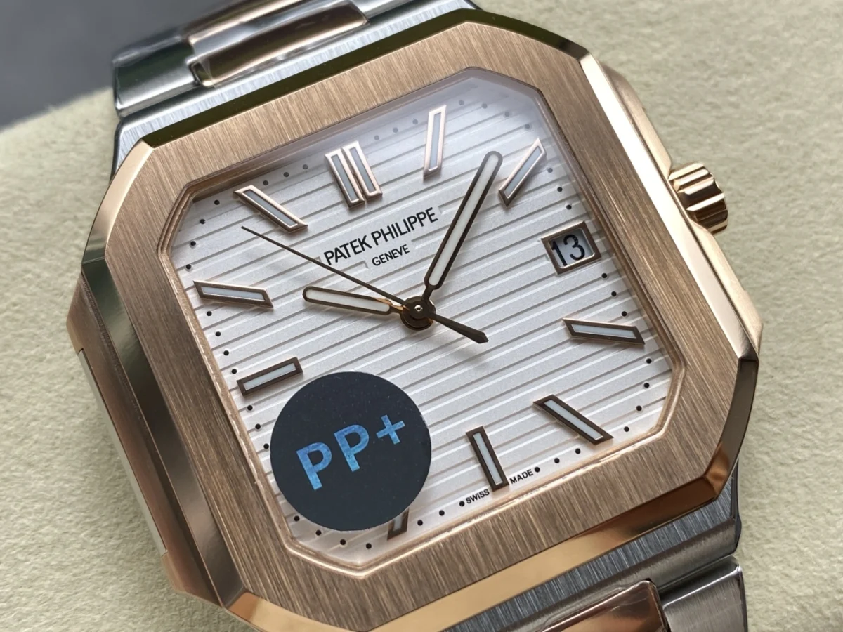 Replica Cubitus 5821 Patek Philippe </br> <span style="color: #a8927b; font-size: 90%;">45 mm Steel Rose Gold White Dial</span> - Image 4