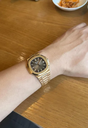 Replica Nautilus 5711/1R-001 Patek Philippe </br> <span style="color: #a8927b; font-size: 90%;">40 mm, Rose Gold, Grey Dial</span> photo review
