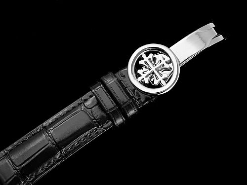 Fake Complication 5140R-014 grey dial 37.2mm white gold finish leather strap