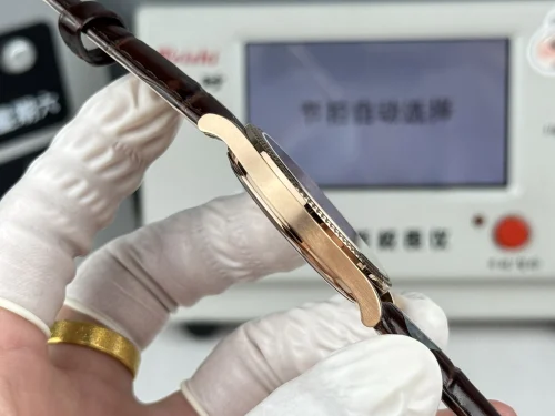 Replica Patek Philippe Calatrava 6119R-001 rose gold 39mm dial leather strap