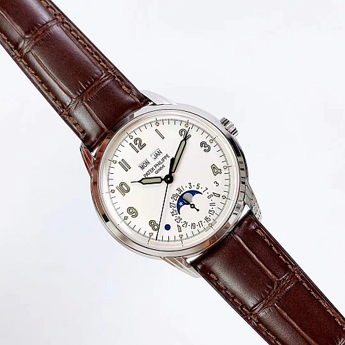 Replica Patek Philippe 5320G-003 white gold 40mm cream dial perpetual calendar