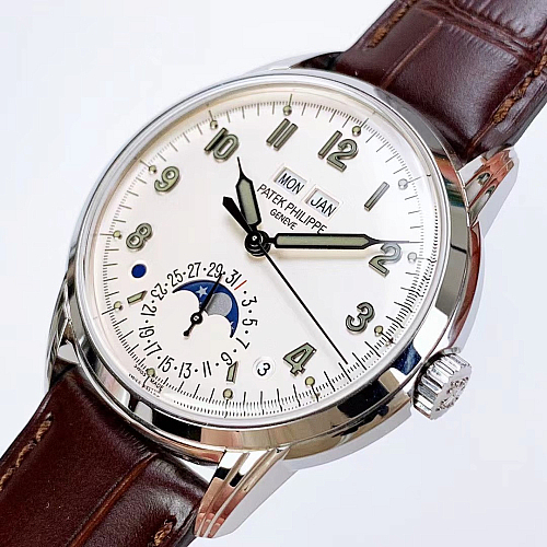 Replica Patek Philippe 5320G-003 white gold 40mm cream dial perpetual calendar