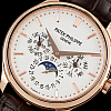 Side profile of Patek Philippe 5140R showing case thickness and crown