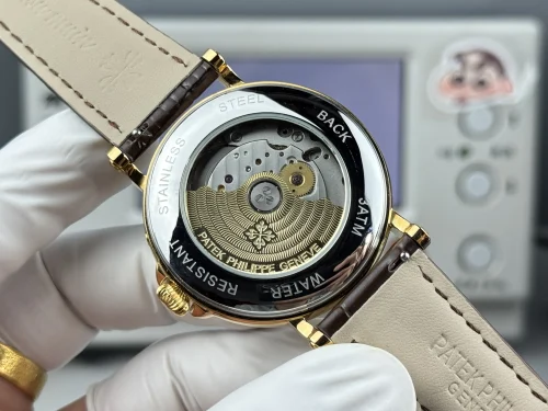 Replica Patek Philippe 5159-003 yellow gold perpetual calendar brown strap