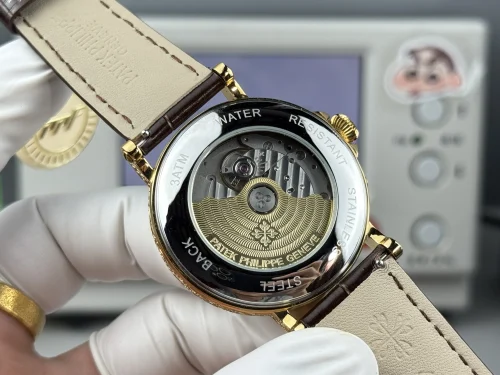 Replica Patek Philippe 5159-003 yellow gold perpetual calendar brown strap