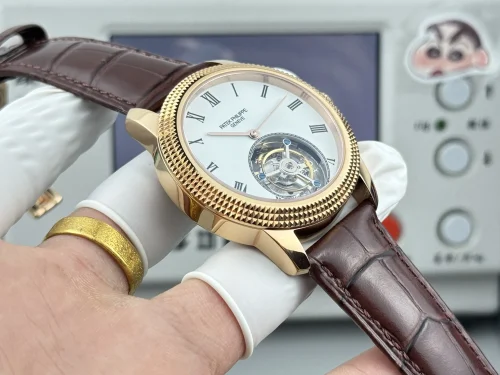 Replica Patek Philippe tourbillon white dial 42mm