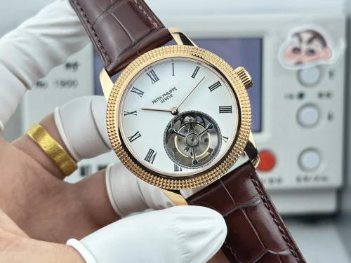 Replica Patek Philippe tourbillon white dial 42mm