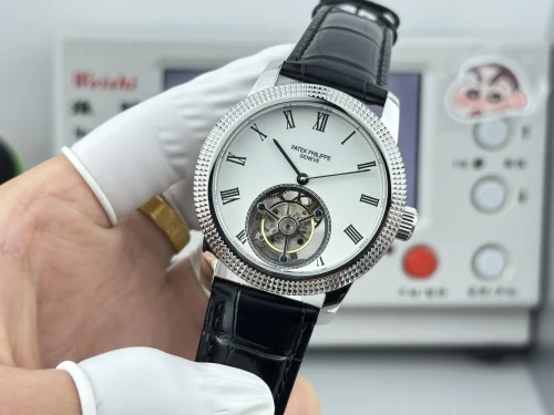 Replica Patek Philippe tourbillon white dial 42mm