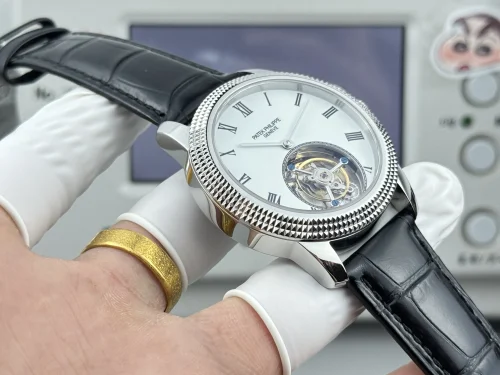 Replica Patek Philippe tourbillon white dial 42mm