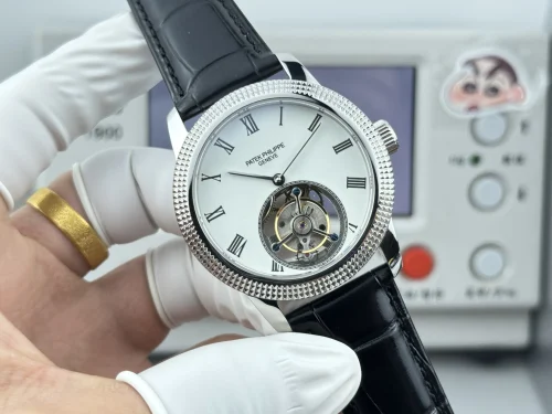 Replica Patek Philippe tourbillon white dial 42mm