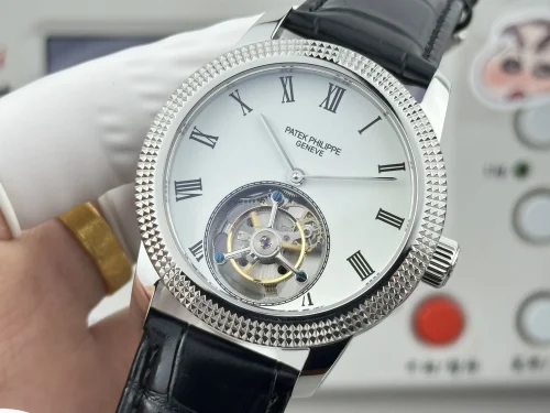 Replica Patek Philippe tourbillon white dial 42mm