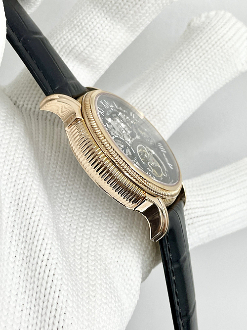 Replica Patek Philippe Sky Moon Tourbillon 42mm skeleton dial rose gold