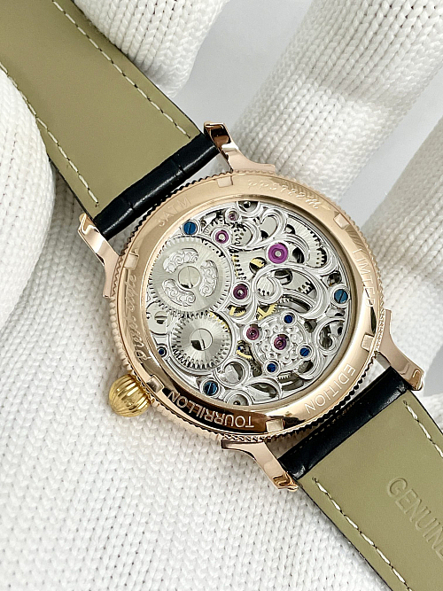 Replica Patek Philippe Sky Moon Tourbillon 42mm skeleton dial rose gold