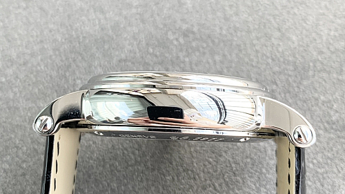 Replica Patek tourbillon moonphase black dial gold steel